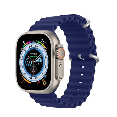 DUX DUCIS Ocean Wave - sport szilikon szíj Apple Watchhoz 38/40/41mm kék