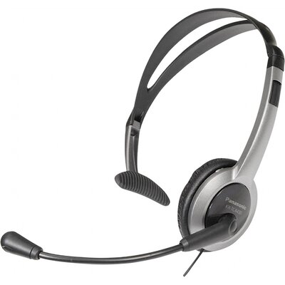 Telefon headset 2,5 mm-es jack Vezetékes, Mono Panasonic RP-TCA 430 On Ear Ezüst, Fekete