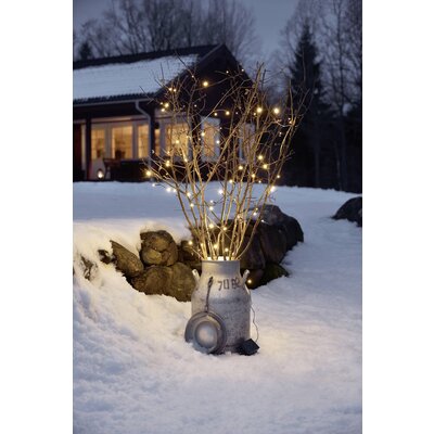 Kültéri fényfüzér melegfehér fényű világítással fekete vezetékkel 840cm hosszú 80LED-es karácsonyi világítás Konstsmide
