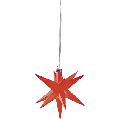 HGD CW62-1003 LED-es karácsonyi csillag Melegfehér LED Piros időzítővel