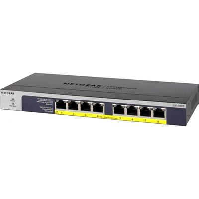 NETGEAR GS108PP Hálózati switch 8 port PoE funkció