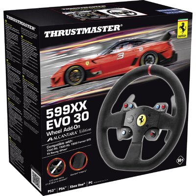 Thrustmaster 599XX EVO 30 Alcantara Edition Kormány Add-On Xbox One, PlayStation 3, PlayStation 4, PC Fekete