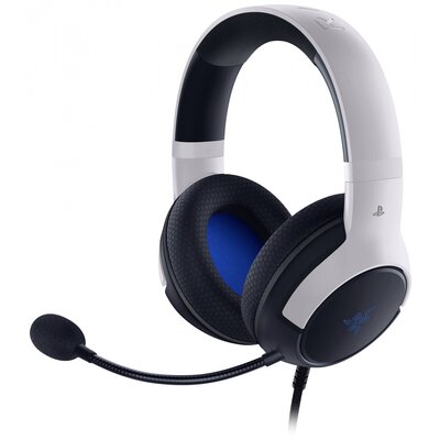 RAZER Kaira X - PlayStation Gamer Over Ear headset Vezetékes Stereo Fehér Headset, Hangerő szabályozás