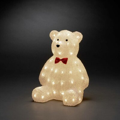 Konstsmide 6246-103 Akril figure EEK: G (A - G) Teddy mackó Melegfehér LED Fehér