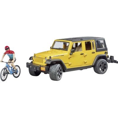 Jeep Wrangler és mountainbike kerékpáros figurával, Bruder 2543