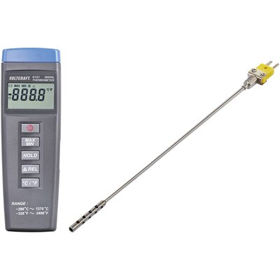 VOLTCRAFT K101 + TP 201 Hőmérséklet mérőműszer Kalibrált (DAkkS) -200 - +1370 °C Érzékelő típus K