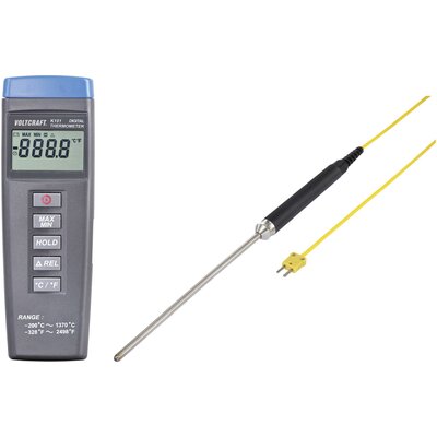 VOLTCRAFT K101 + TP 208 Hőmérséklet mérőműszer Kalibrált (ISO) Érzékelő típus K