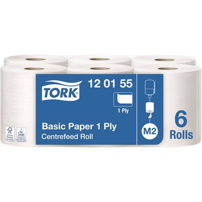 TORK 120155 Normál papír törlőkendők az M2 belső adagoló rendszerhez, 1 rétegű
