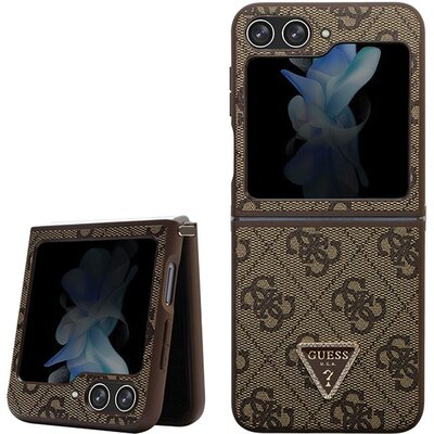 Eredeti tok GUESS GUHCZF5P4TDPW for Samsung Flip 5 (4G Triangle Strass / brown)