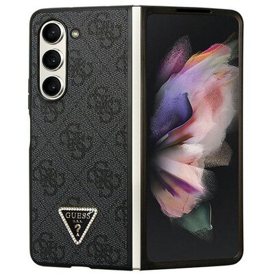 Eredeti tok GUESS GUHCZFD5P4TDPK for Samsung Fold 5 (4G Triangle Strass / black)