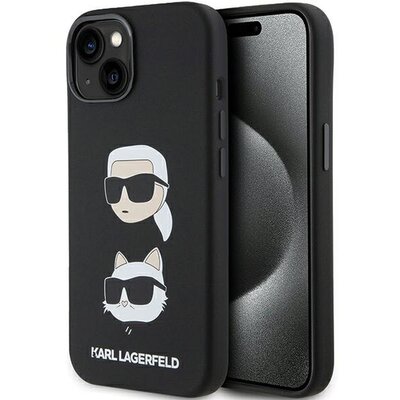 Eredeti tok KARL LAGERFELD KLHCP15MSDHKCNK for iPhone 15 Plus (Silicone KC / black)