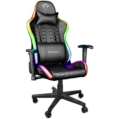 Trust GXT716 RIZZA RGB Gamer szék Fekete, RGB