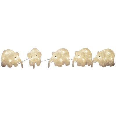 Konstsmide 6256-103 Akril figure EEK: G (A - G) Elefánt 5 részes készlet Melegfehér LED Melegfehér