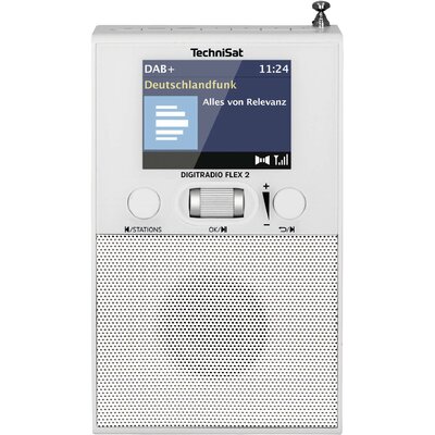 TechniSat DIGITRADIO FLEX 2 Dugalj rádió DAB+, URH Bluetooth® Hangfallal, Ébresztő funkció Fehér