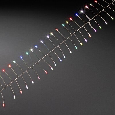 Konstsmide 6332-590 Mikro fényfüzér Beltérre Hálózatról üzemeltetett Fényforrások száma 360 LED RGB Megvilágított hossz: 3.6 m