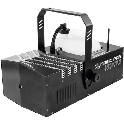 Eurolite DYNAMIC FOG 2000 Ködgép Rögzítő pánttal, Rádiójel vezérlésű távirányítóval, Vezetékes távirányítóval, Fényeffekttel