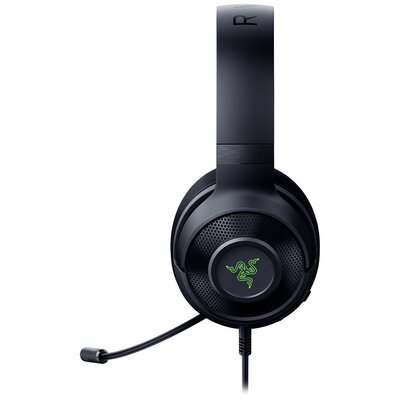 RAZER Kraken V3 X Gamer Over Ear headset Vezetékes Virtual Surround Fekete Headset, Hangerő szabályozás, Mikrofon némítás