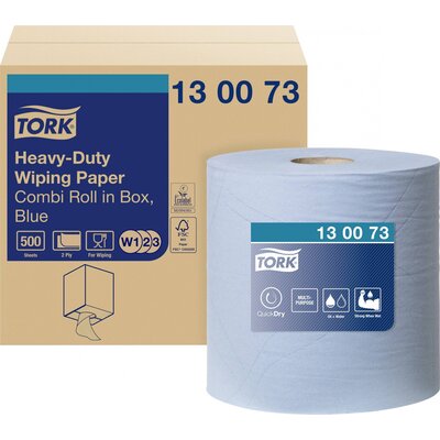 TORK 130073 Többcélú, rendkívül erős papírtörlőkék kék W1 / 2/3