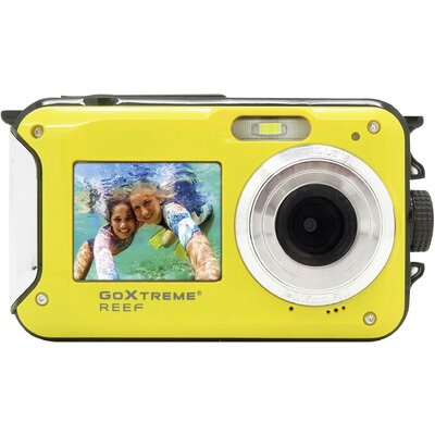 GoXtreme Reef Yellow Digitális kamera 24 Megapixel Sárga Full HD video, Vízálló 3 méterig, Víz alatti kamera, Ütésálló, beépített villanófénnyel