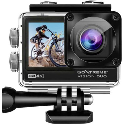 GoXtreme GoXtreme Vision Duo 4K Akciókamera 4K, Kettős kijelző, Fröccsenő víz ellen védett, Porvédett, Vízálló , WLAN, Lassítíott felvétel