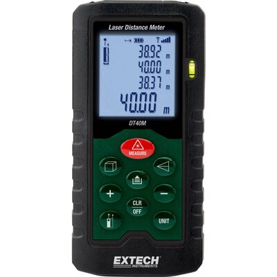 Extech DT40M Lézeres távolságmérő Kalibrált (ISO) Mérési tartomány (max.) 40 m