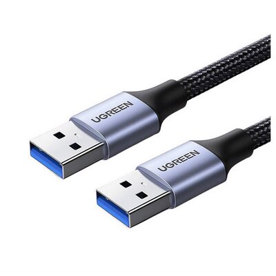 UGREEN US373 UGREEN adatkábel hosszabbító (USB - USB, 200cm, cipőfűző minta) FEKETE