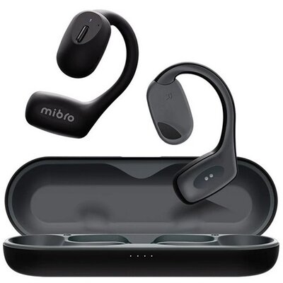 MIBRO 57983118092 MIBRO EARPHONE O1 bluetooth fülhallgató SZTEREO (v5.3, TWS, mikrofon, fülre akasztható, IPX6 vízálló + töltőtok) FEKETE