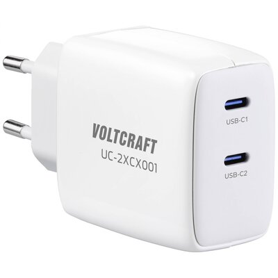 VOLTCRAFT GaN VC-13091940 USB-s töltőkészülék Beltér Kimeneti áram (max.) 3.25 A 2 x USB-C®