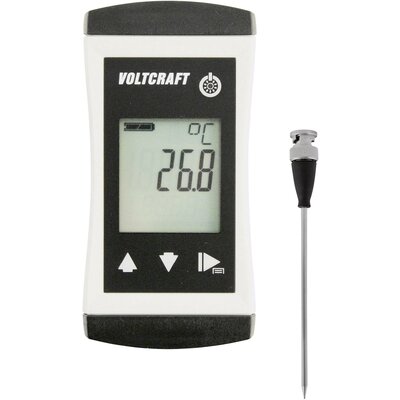 VOLTCRAFT PTM 100 + TPT-207 Hőmérséklet mérőműszer Kalibrált (ISO) -200 - 450 °C Érzékelő típus Pt1000 IP65
