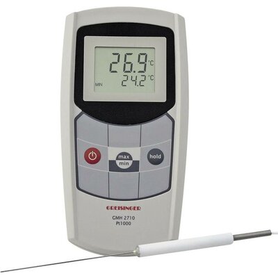 Greisinger GMH 2710-G Hőmérséklet mérőműszer Kalibrált (ISO) -199.9 - +250 °C Érzékelő típus Pt1000