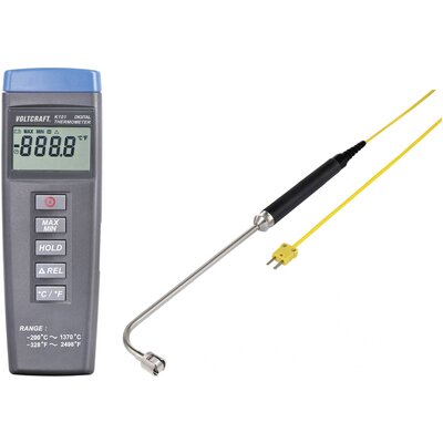 VOLTCRAFT K101 + TP 206 Hőmérséklet mérőműszer Kalibrált (DAkkS) -200 - +1370 °C Érzékelő típus K