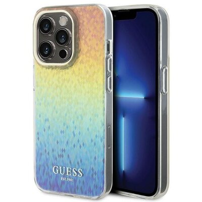 Eredeti tok GUESS GUHCP14LHDECMI for iPhone 14 Pro (IML Faceted Mirror / disco iridescent)