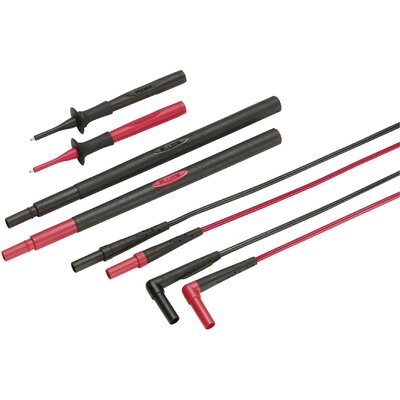 Fluke TL238 Biztonsági mérővezeték készlet [Vizsgáló hegy, lamellás dugó, 4 mm - Alj, 4 mm, lamellás dugó, 4 mm] Piros, Fekete 1 db