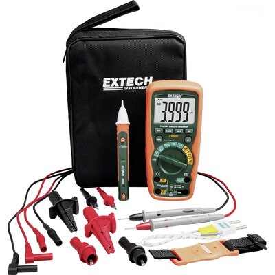 Extech EX505-K Kézi multiméter Kalibrált (ISO) digitális Vízálló (IP67) CAT IV 600 V Kijelző (digitek): 4000