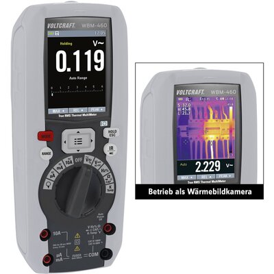 VOLTCRAFT WBM-460 Hőkamera multiméter funkcióval Kalibrált (ISO) -20 - +260 °C 80 x 80 Pixel 50 Hz