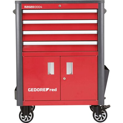 Gedore RED 3301688 Műhelykocsi ABS műanyag, Acéllemez Gyártói szín:Piros