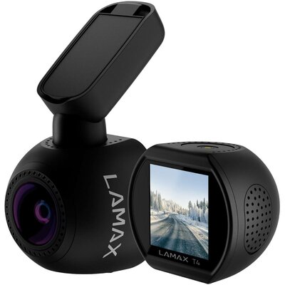 Lamax LMXT4 Autós kamera Látószög, vízszintes (max.)=140 ° 12 V G érzékelő, Kijelző, adatjelzés a videón, automatikus indítás, Ütközés figyelmeztetés, WDR,