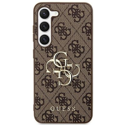 Eredeti tok GUESS GUHCS24S4GMGBR for Samsung S24 (Leather 4G Metal Logo / brown)