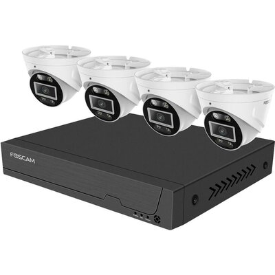 Foscam FN9108E-T4-2T LAN IP-Megfigyelő kamera készlet8 csatornás4 db kamerával3072 x 1728 pixel