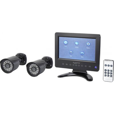 AHD megfigyelő kamera készlet, 2 db kamera, 1280 x 720 px, Sygonix SY-4600588