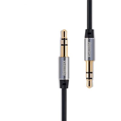 REMAX RL-L200_BLK REMAX audió kábel (3.5mm jack - 3.5mm jack, 200cm, AUX) FEKETE