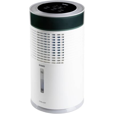 DOMO Air Cooler Chillizz Levegőhűtő 9.6 W (Ø x Ma) 204 mm x 380 mm Fehér, Fekete Időzítő, Légnedvesítővel, LED-es kijelző