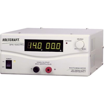 Labortápegység, szabályozható VOLTCRAFT SPS 1540 PFC 3 - 15 V/DC 4 - 40 A 600 W Remote Kimenetek száma 1 x Kalibrált ISO
