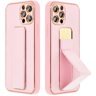 LEATHER tok Kickstand for SAMSUNG Galaxy S24 FE pink