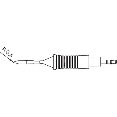 Weller RT2 ceruzahegy formájú, központosított csúcs pákahegy, forrasztóhegy 0.8 mm