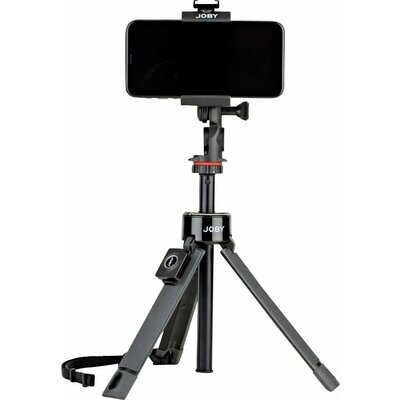 JOBY GripTight™ PRO TelePod™ Tripod 1/4 col Munkamagasság=20.8 - 63.5 cm Fekete Okostelefonokhoz és GoPro-hoz, Okostelefon-tartóval
