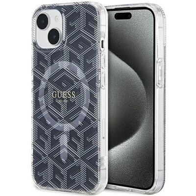 Eredeti tok GUESS GUHMP15SHGCUSTGK for iPhone 15 (Compatible with Magsafe / IML GCUBE /
