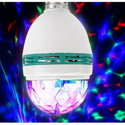 Discogömb lámpa LED izzó Mini Party light RGB forgó E27 LBMPL
