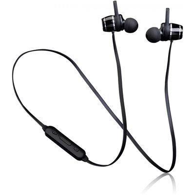 Lenco EPB-030BK Sport In Ear fejhallgató Bluetooth® Fekete Headset, Izzadásálló