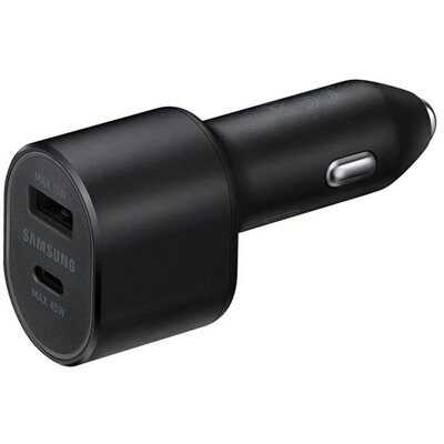 SAMSUNG EP-L5300 SAMSUNG autós töltő USB+Type-C aljzat (5V/2A, 45W, gyorstöltő) FEKETE